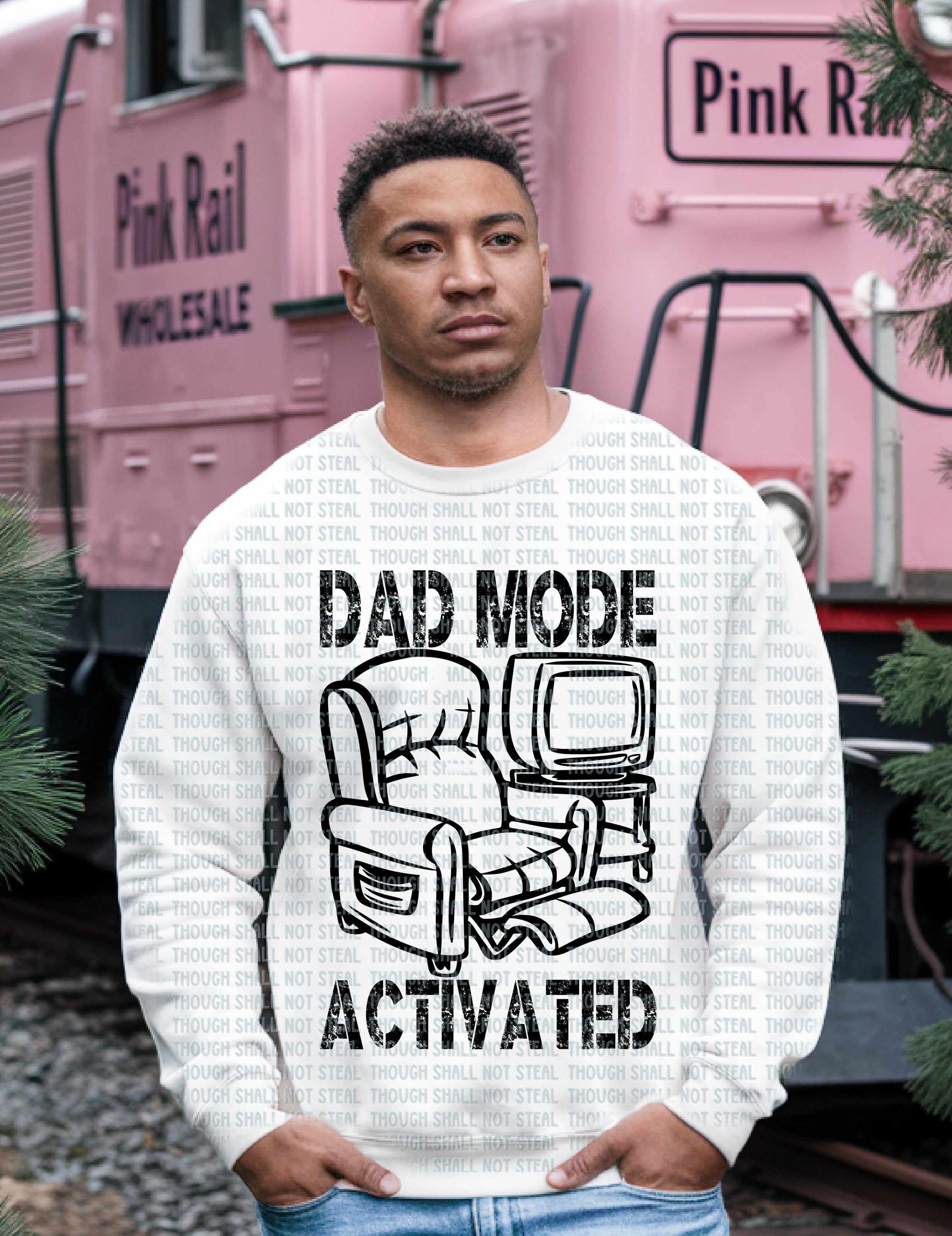 06-142 A Black - Dad Mode Activated DTF TRANSFER ONLY