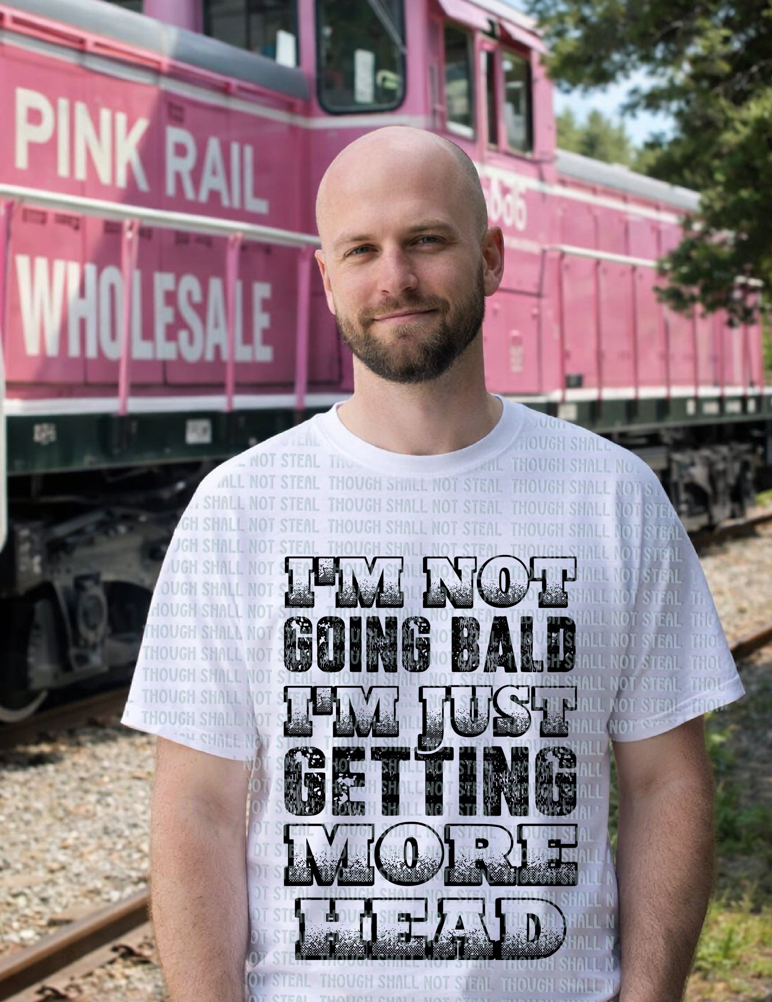 06-147 I_m not going Bald Completed Tee