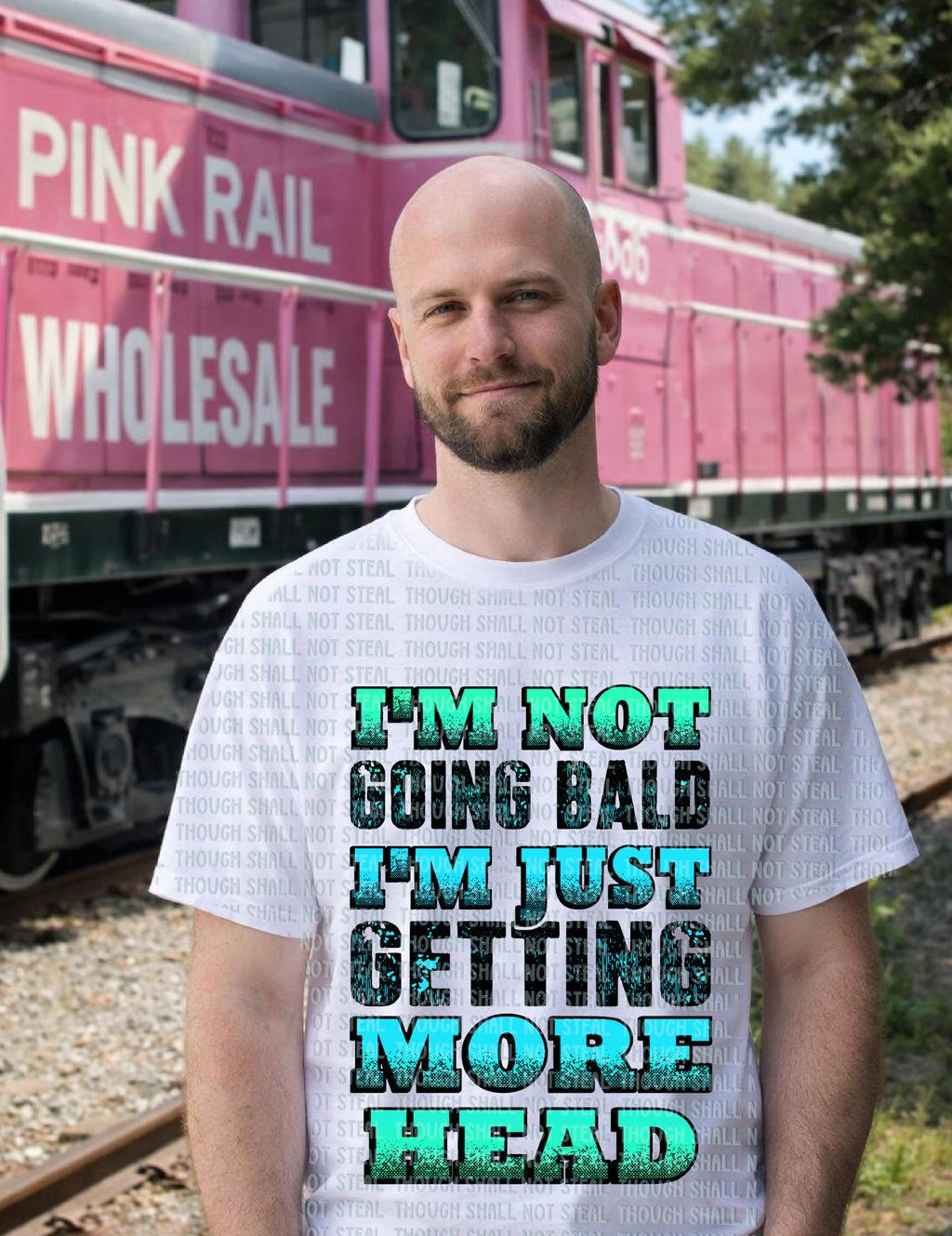 06-147 I_m not going Bald Completed Tee