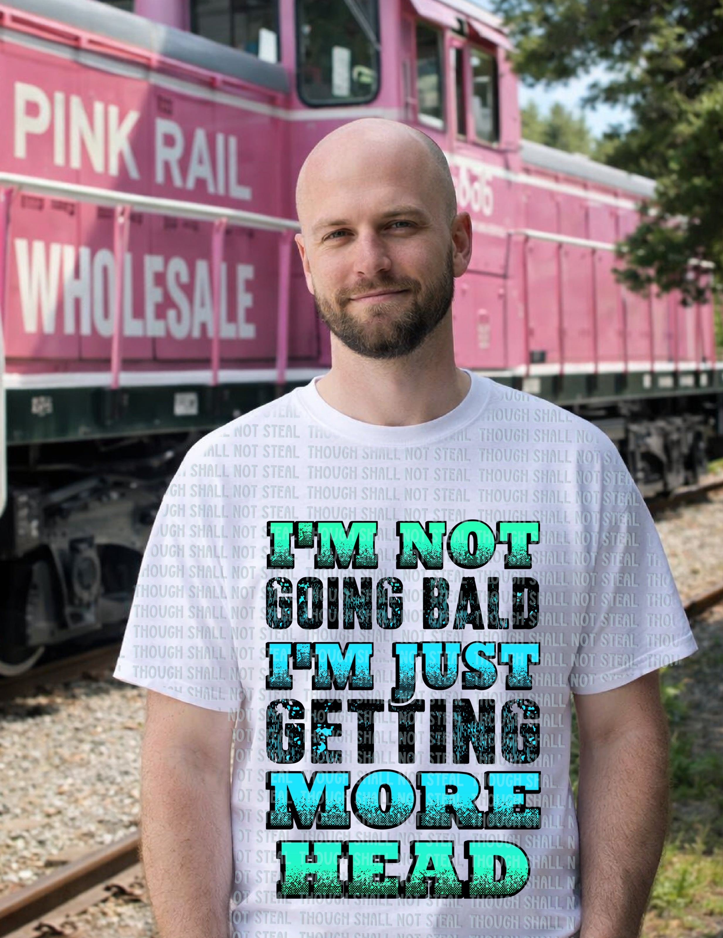 06-147 I_m not going Bald Completed Tee