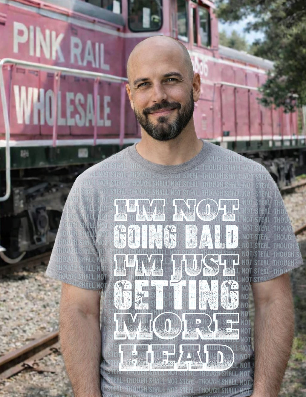 06-147 I_m not going Bald Completed Tee