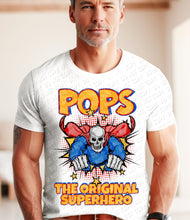 Load image into Gallery viewer, 06-23 Pops - The Original Superhero Completed Tee
