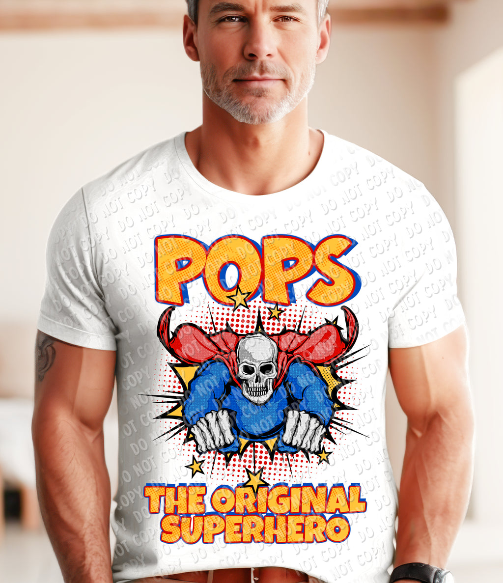 06-23 Pops -The original superhero Completed Tee