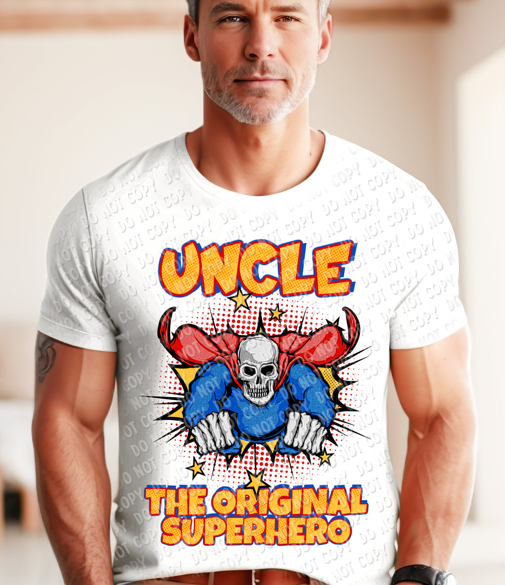 06-25 Uncle  - The original superhero Completed Tee