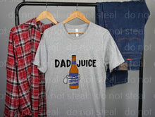 Load image into Gallery viewer, 06-47 DAD JUICE WITH A BEER BOTTLE AND A SKELTON HAND Completed Tee
