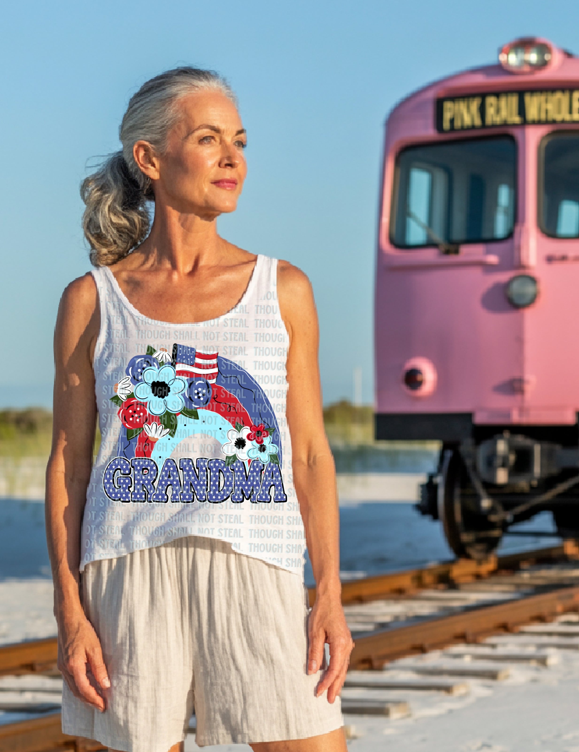 07-114 A Patriotic Grandma DTF Transfer Only