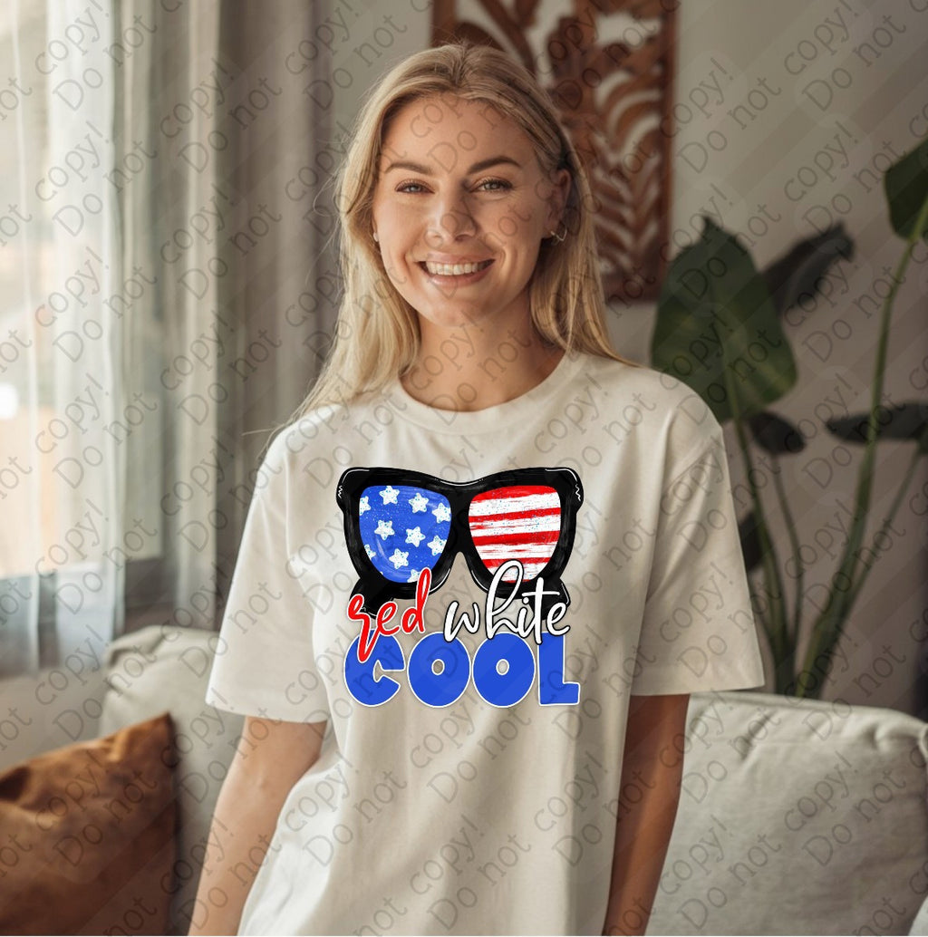 07-134 Red White Cool Completed Tee