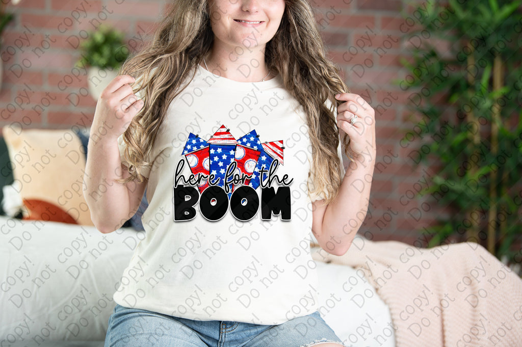 07-152 Here For The Boom Completed Tee