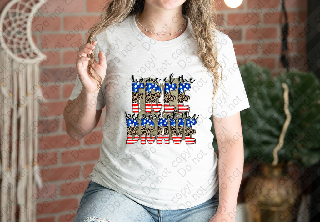 07-156 Home Of the Free Boots Completed Tee