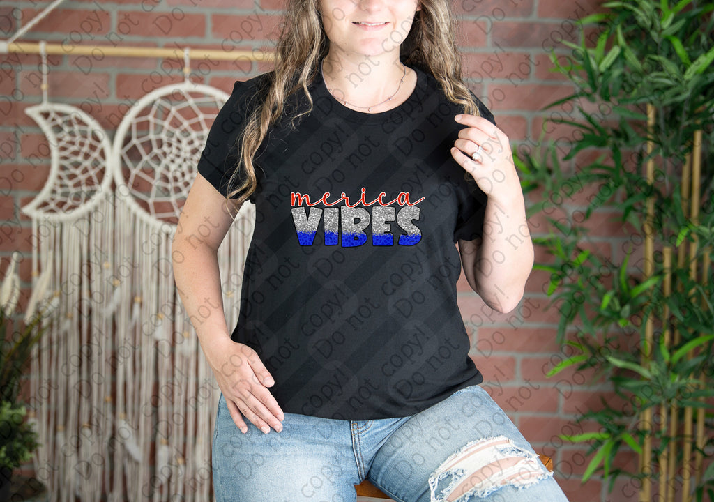 07-166 Merica Vibes Completed Tee