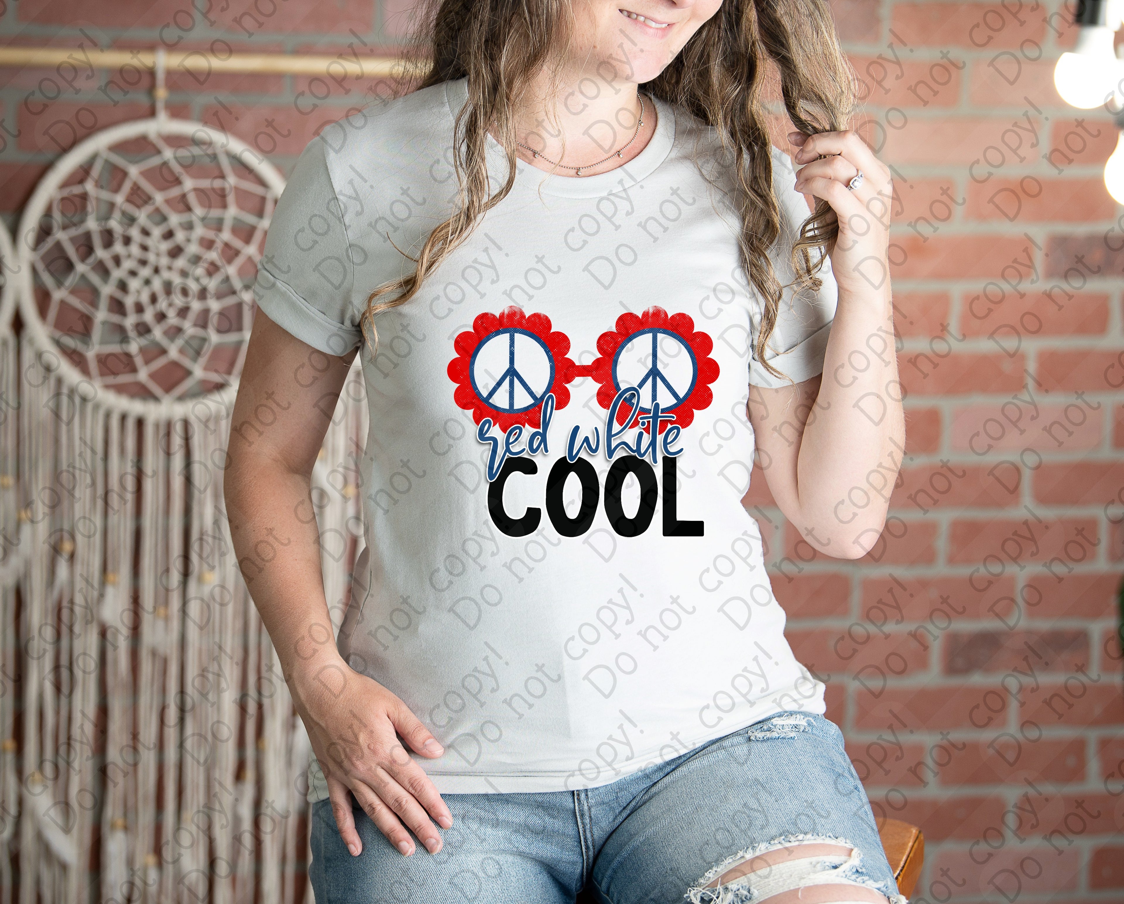 07-179 Red White & Cool DTF Transfer Only