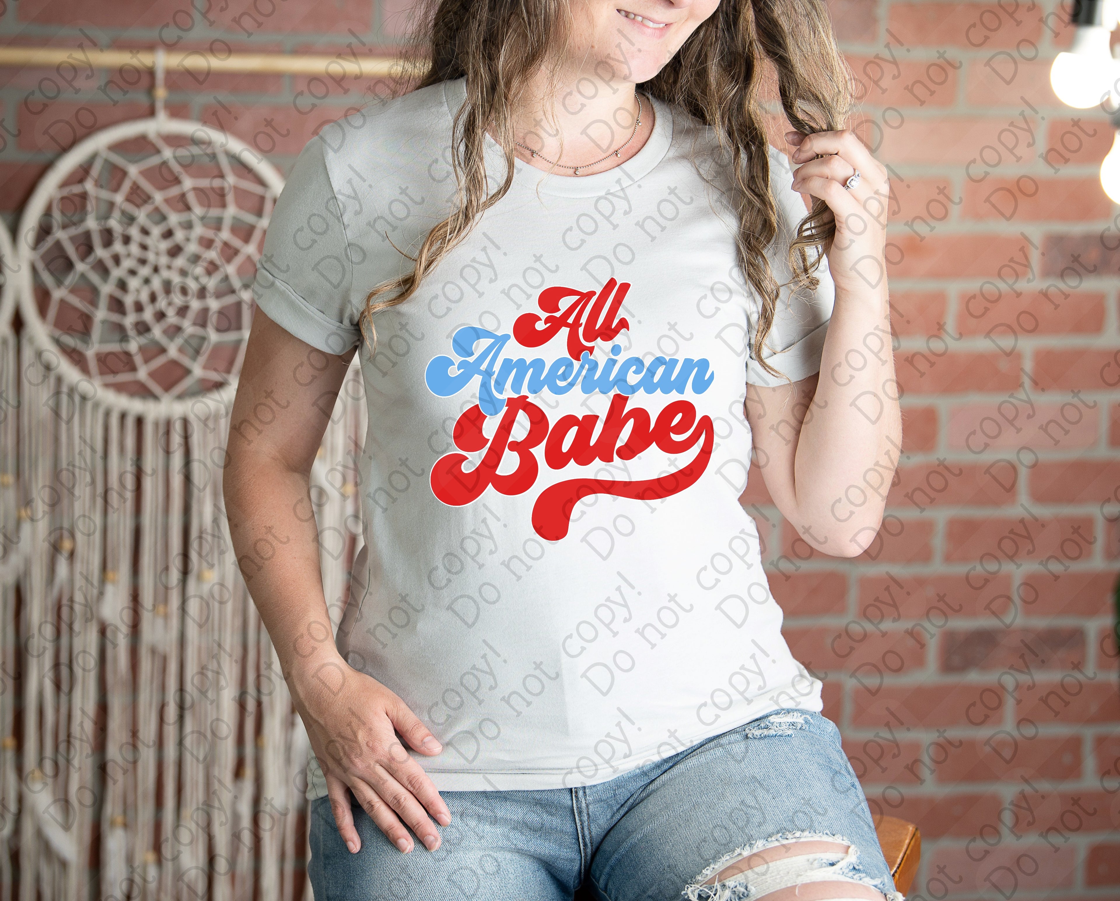 07-187 All_American_Babe Red White Blue Completed Tee