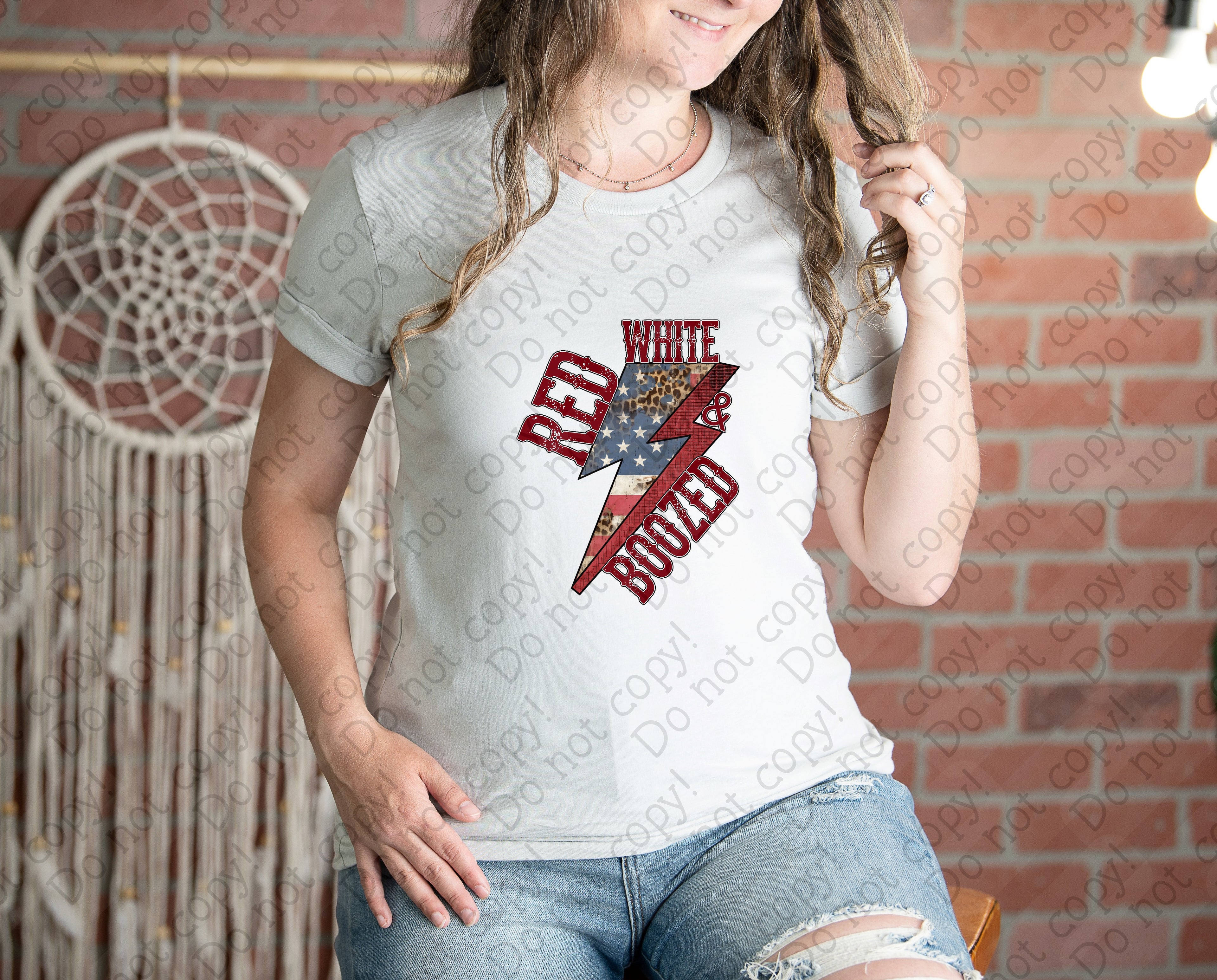 07-198 Red White Boozed Red Completed Tee