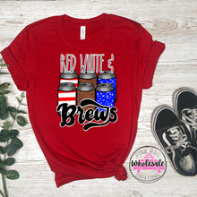 Load image into Gallery viewer, 07-21 Red White Brews Completed Tee
