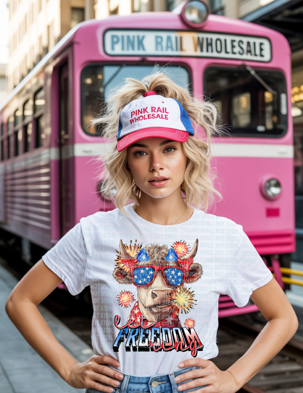 07-249 Let Freedom Ring Completed Tee