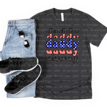 Load image into Gallery viewer, 07-24 Daddy Flag Stack Completed Tee
