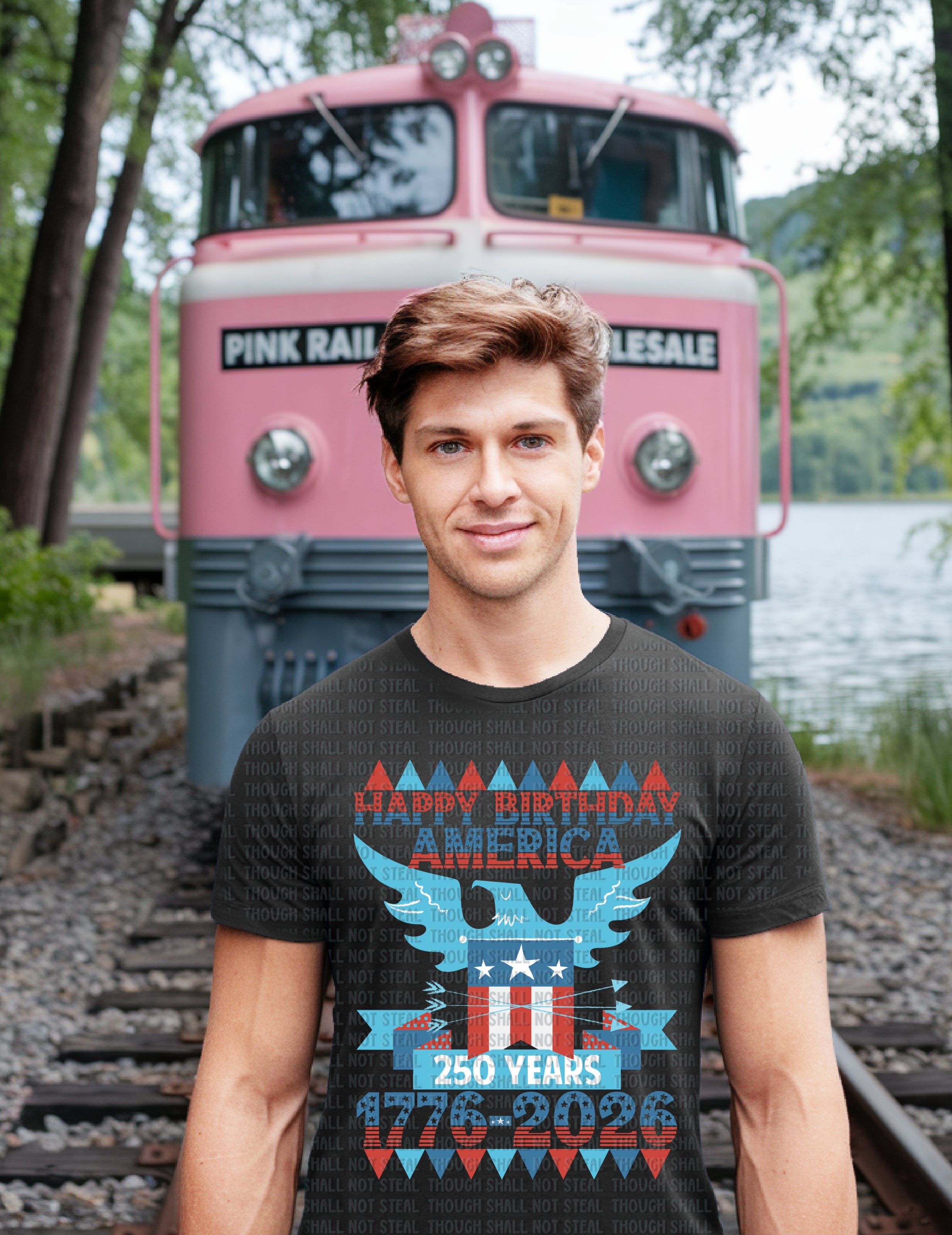 07-268 Happy Birthday America Completed Tee