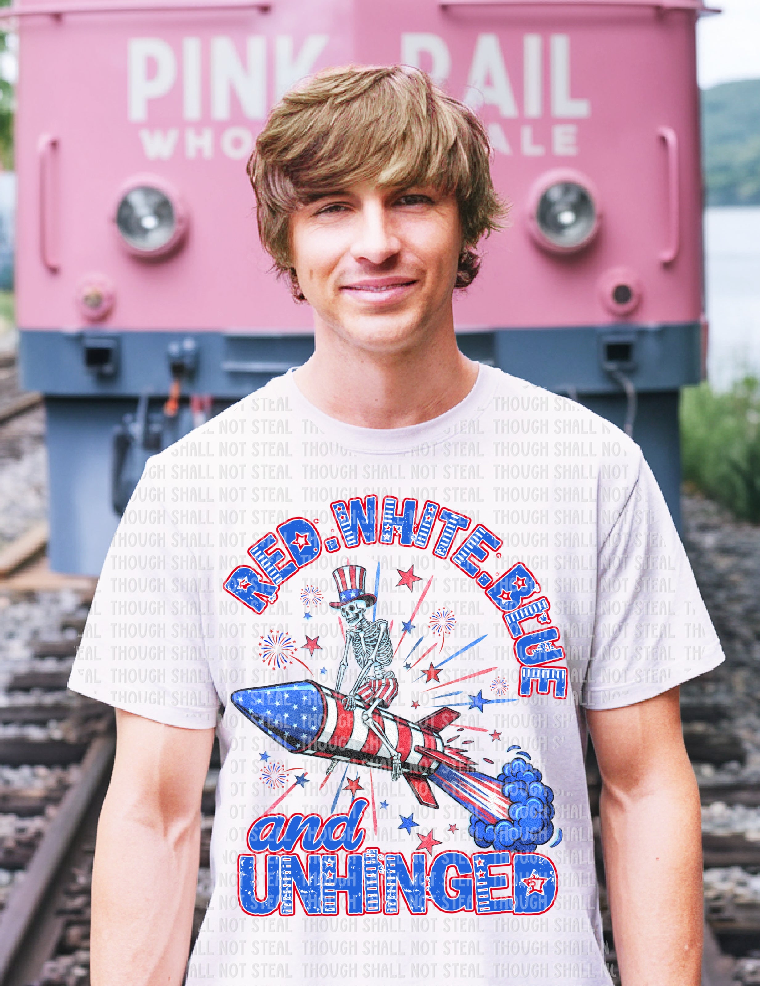 07-271 Red, White, Blue, And Unhinged Completed Tee