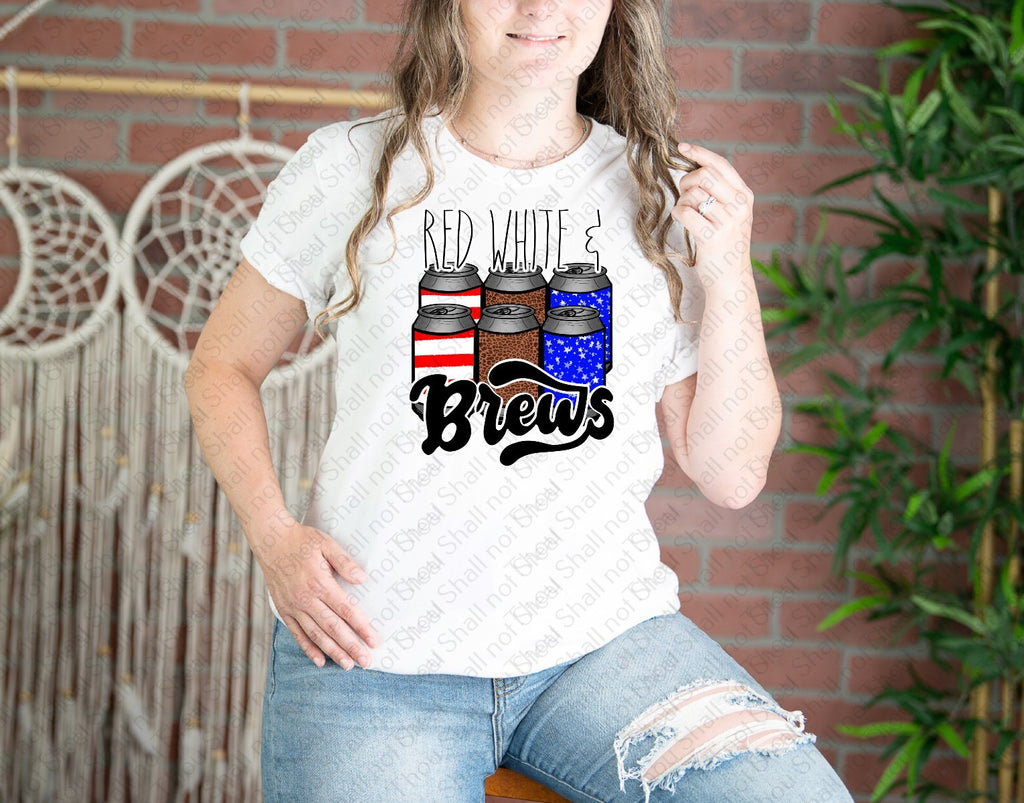 07-285 Red White Brews Completed Tee