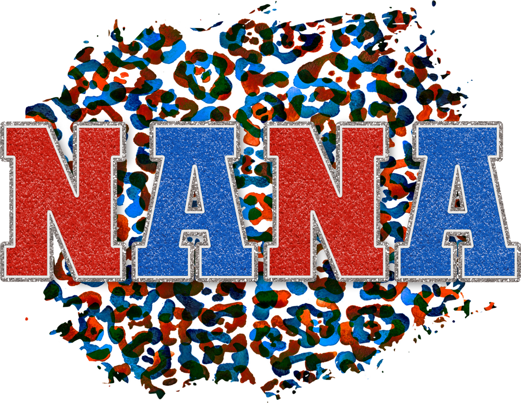 07-33 Nana Patriotic Cheetah Completed Tee