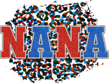 Load image into Gallery viewer, 07-33 Nana Patriotic Cheetah Completed Tee
