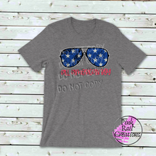 Load image into Gallery viewer, 07-67 All American Boy Patriotic Sunglasses Completed Tee
