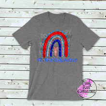 Load image into Gallery viewer, 07-68 All American Mama Patriotic Rainbow Completed Tee
