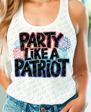 Load image into Gallery viewer, 07-81 Party Like a Patriot Completed Tee
