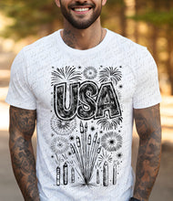 Load image into Gallery viewer, 07-82 USA Fireworks - Black Completed Tee
