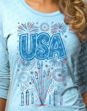 Load image into Gallery viewer, 07-83 USA Fireworks - Colored Completed Tee
