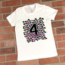 Load image into Gallery viewer, 08-04 Multi Color Leopard (GRADE) Completed Tee
