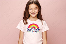 Load image into Gallery viewer, 08-08 Apple rainbow (grade-teacher) Completed Tee
