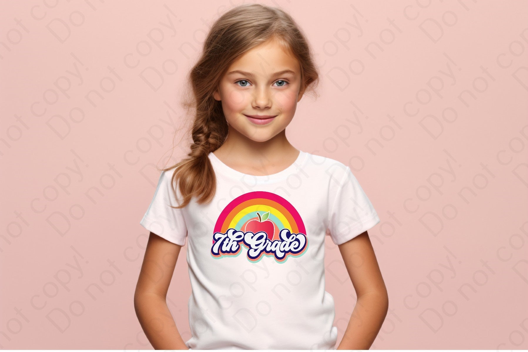 08-08-I Apple Rainbow Seventh Grade DTF ONLY