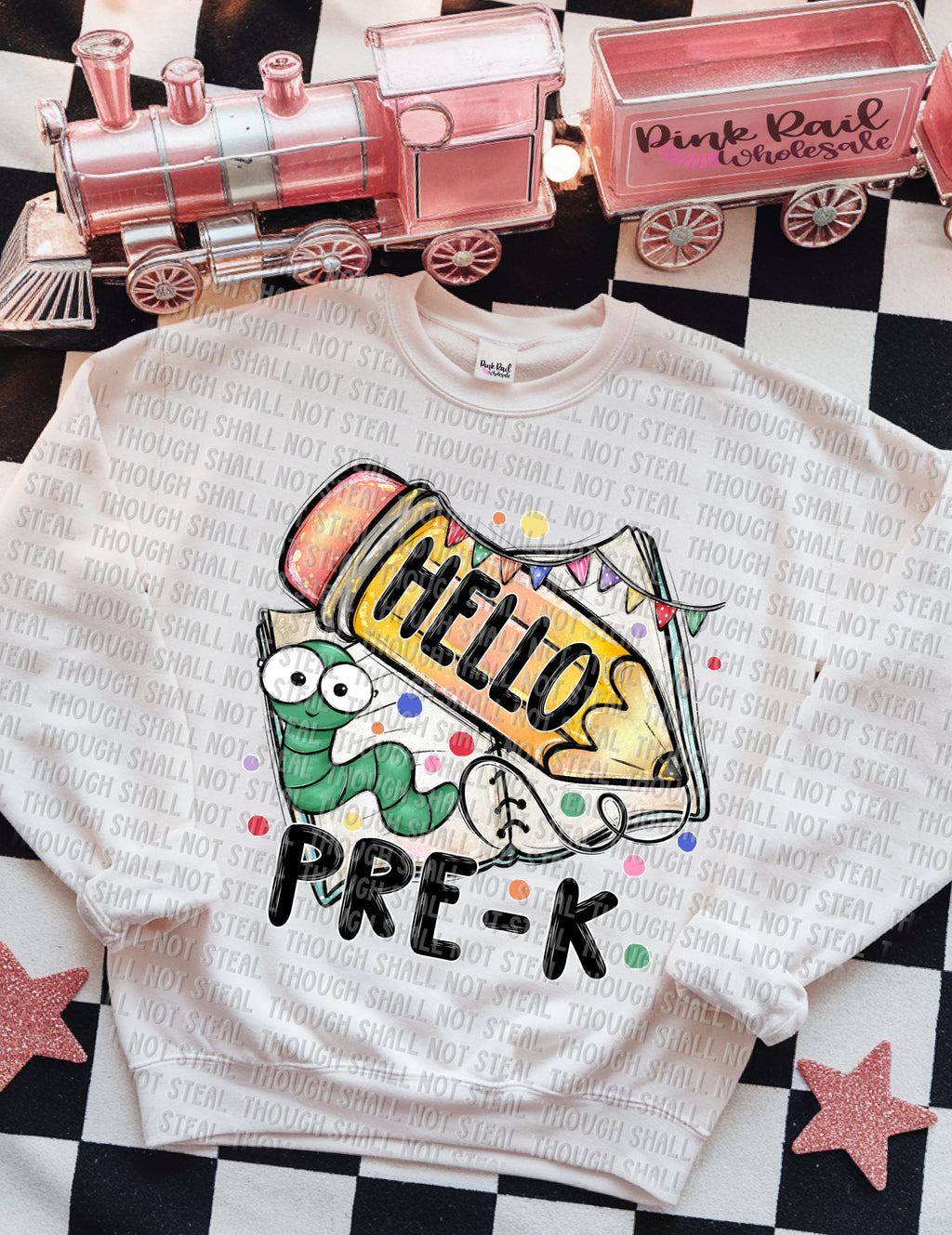 08-164 Hello (Choose Grade) Completed Tee