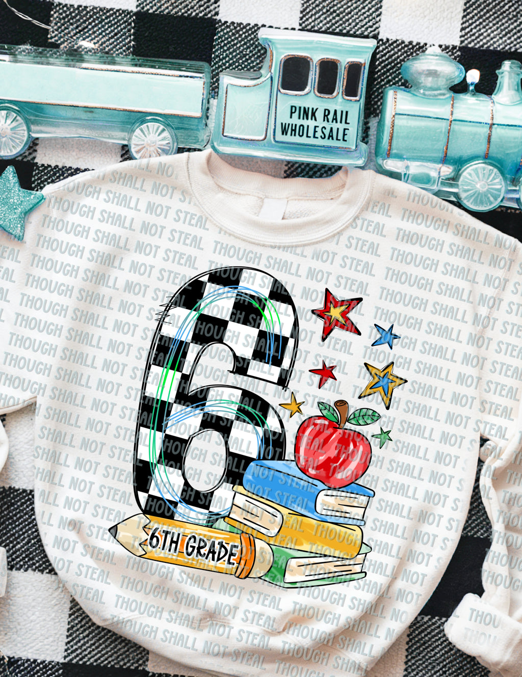 08-172 Stacked 6th Grade DTF TRANSFER ONLY