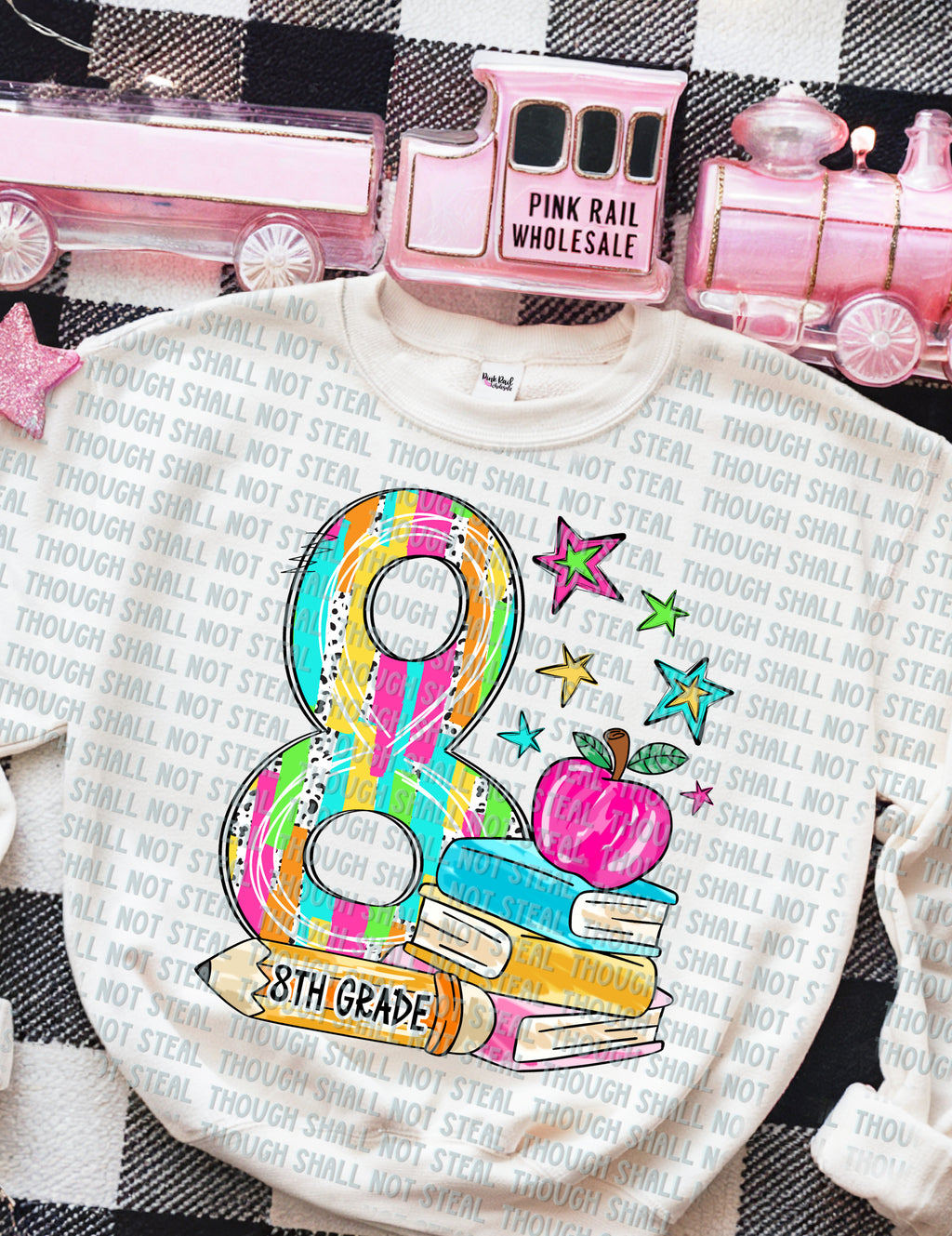 08-174 Stacked 8th Grade DTF TRANSFER ONLY