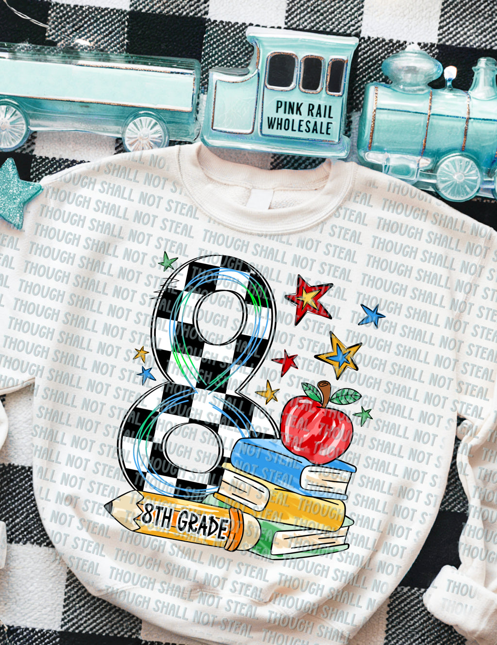 08-174 Stacked 8th Grade DTF TRANSFER ONLY