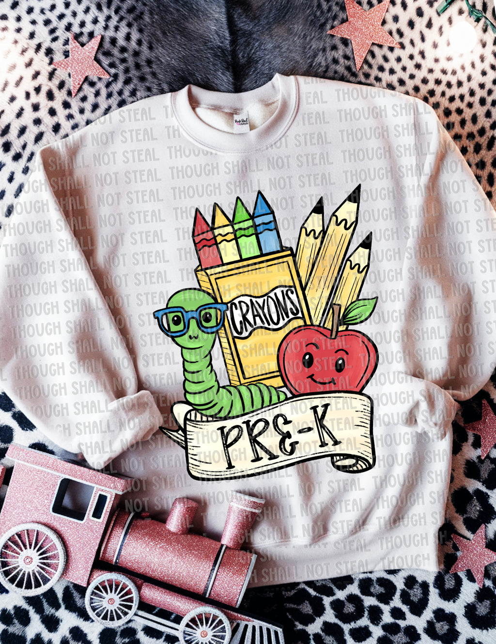 08-175 Choose your Grade School Supplies Collage Completed Tee