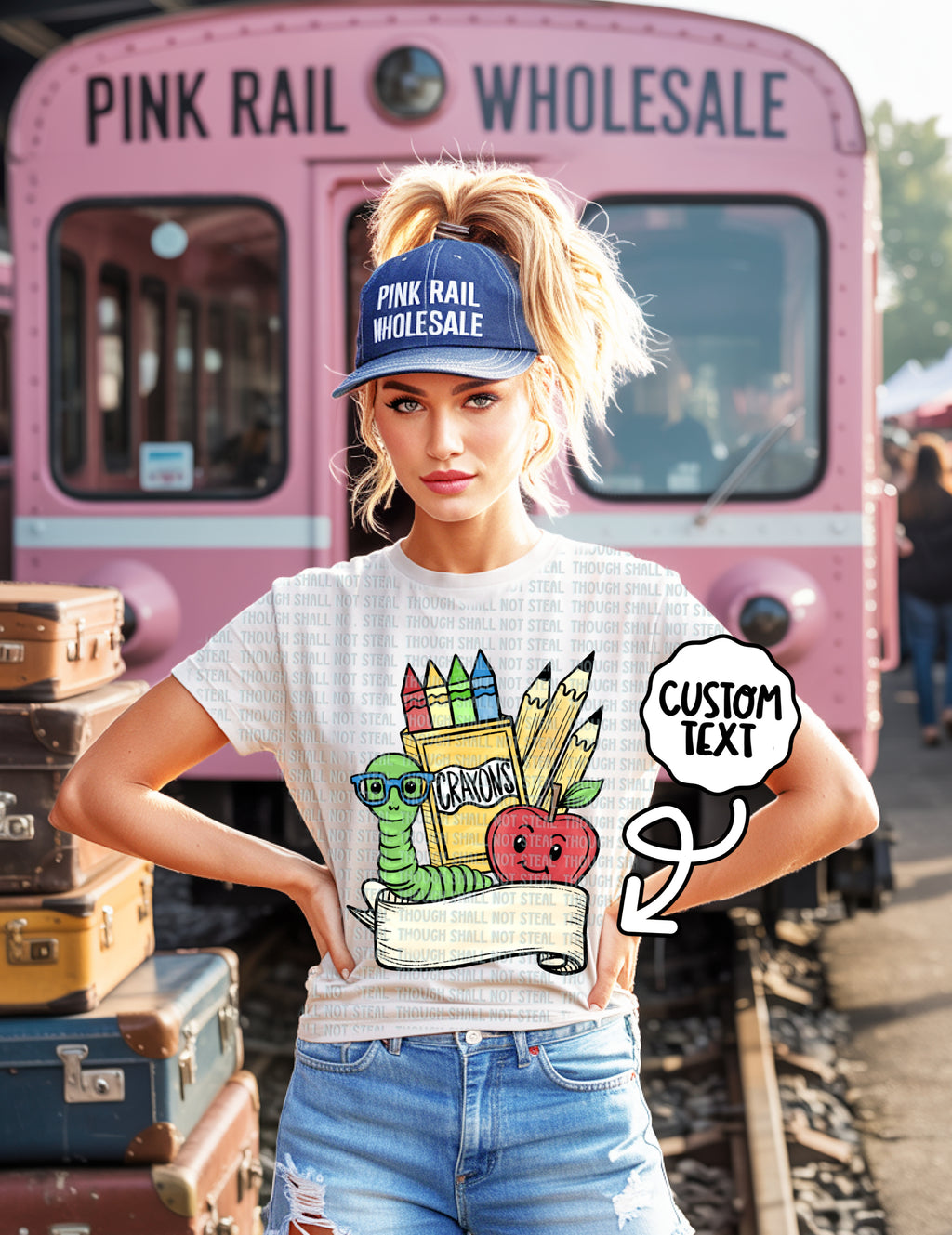 08-176 A Choose Your Profession School Supplies Collage Completed Tee