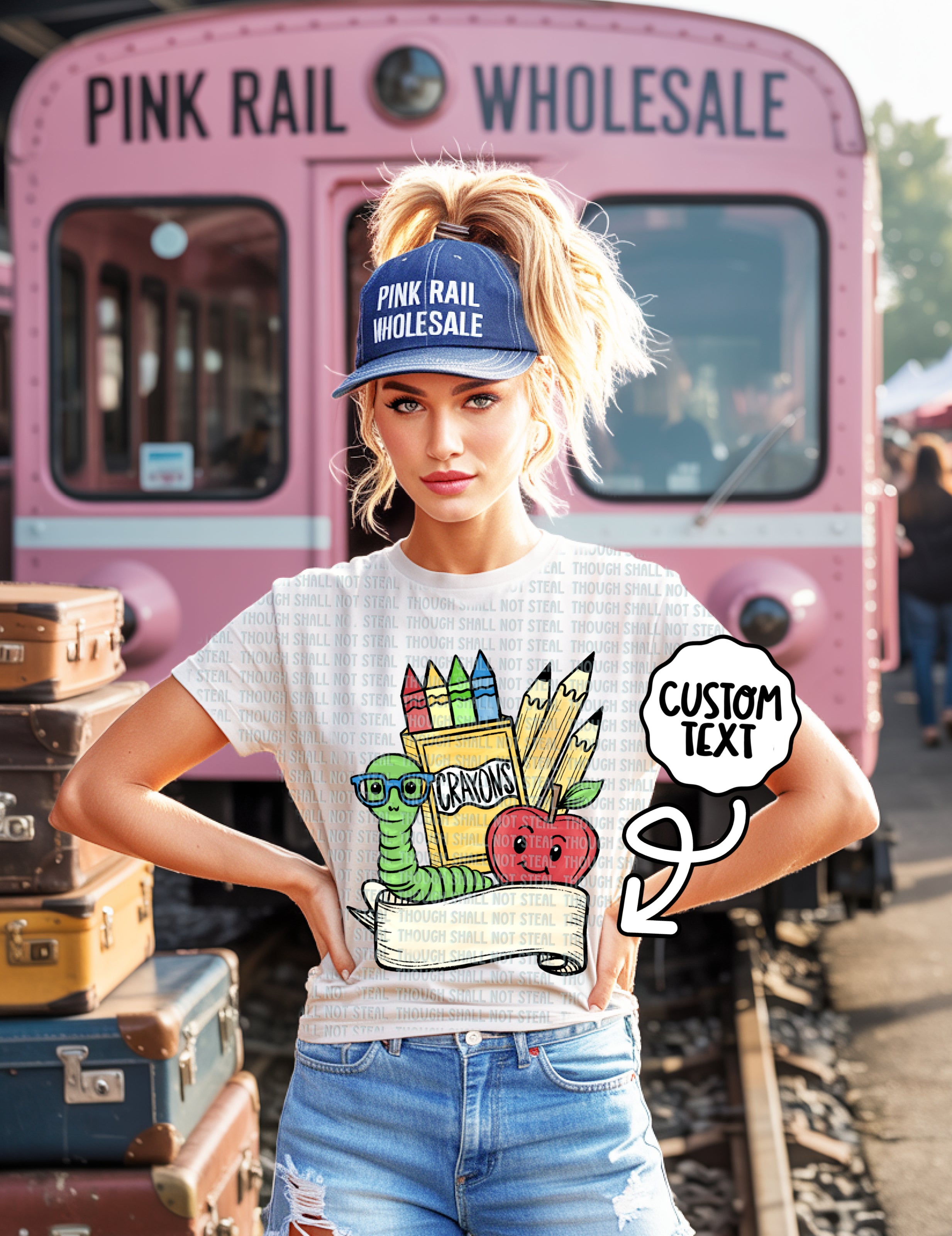 08-176 A Choose Your Profession School Supplies Collage Completed Tee