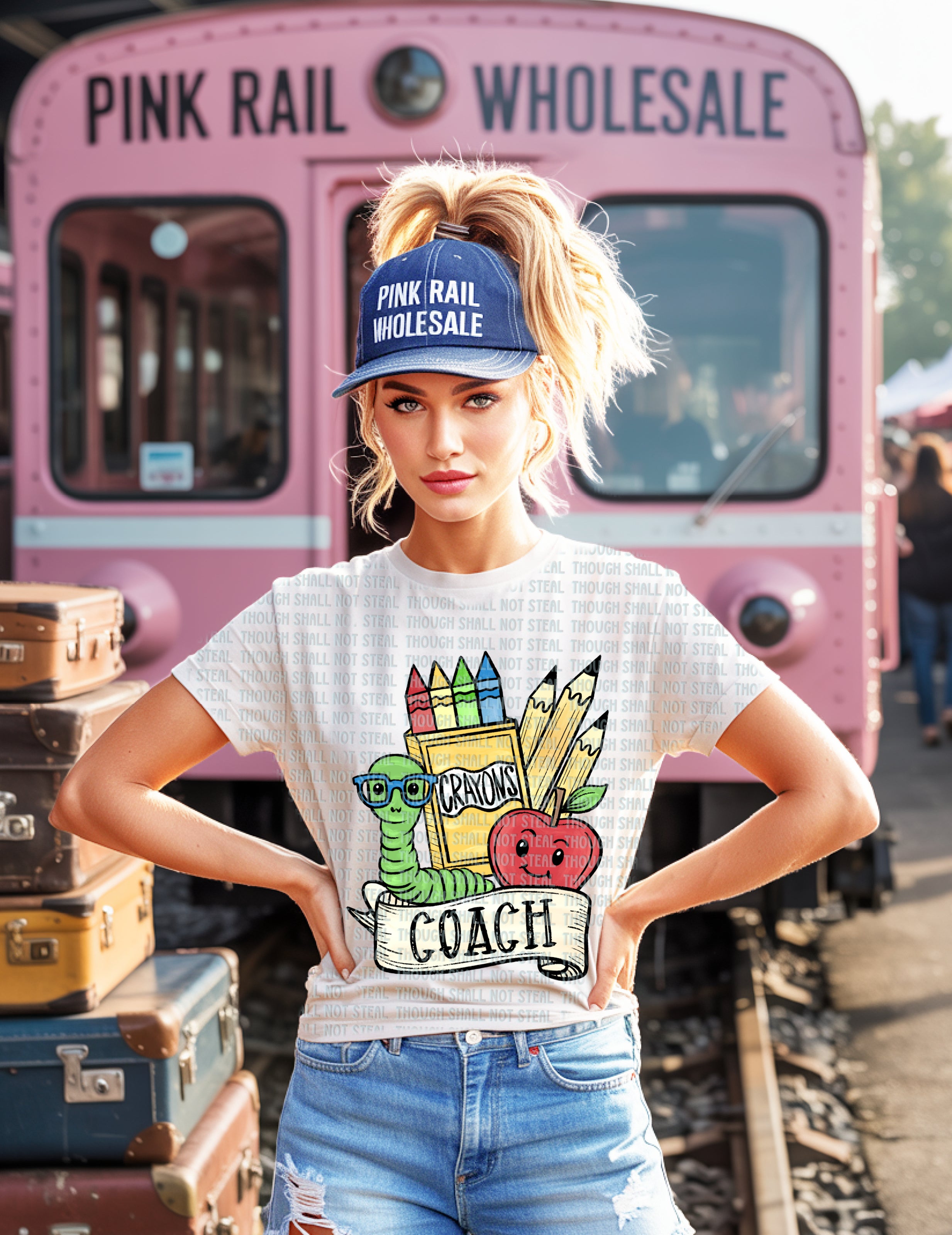 08-176 A Choose Your Profession School Supplies Collage Completed Tee