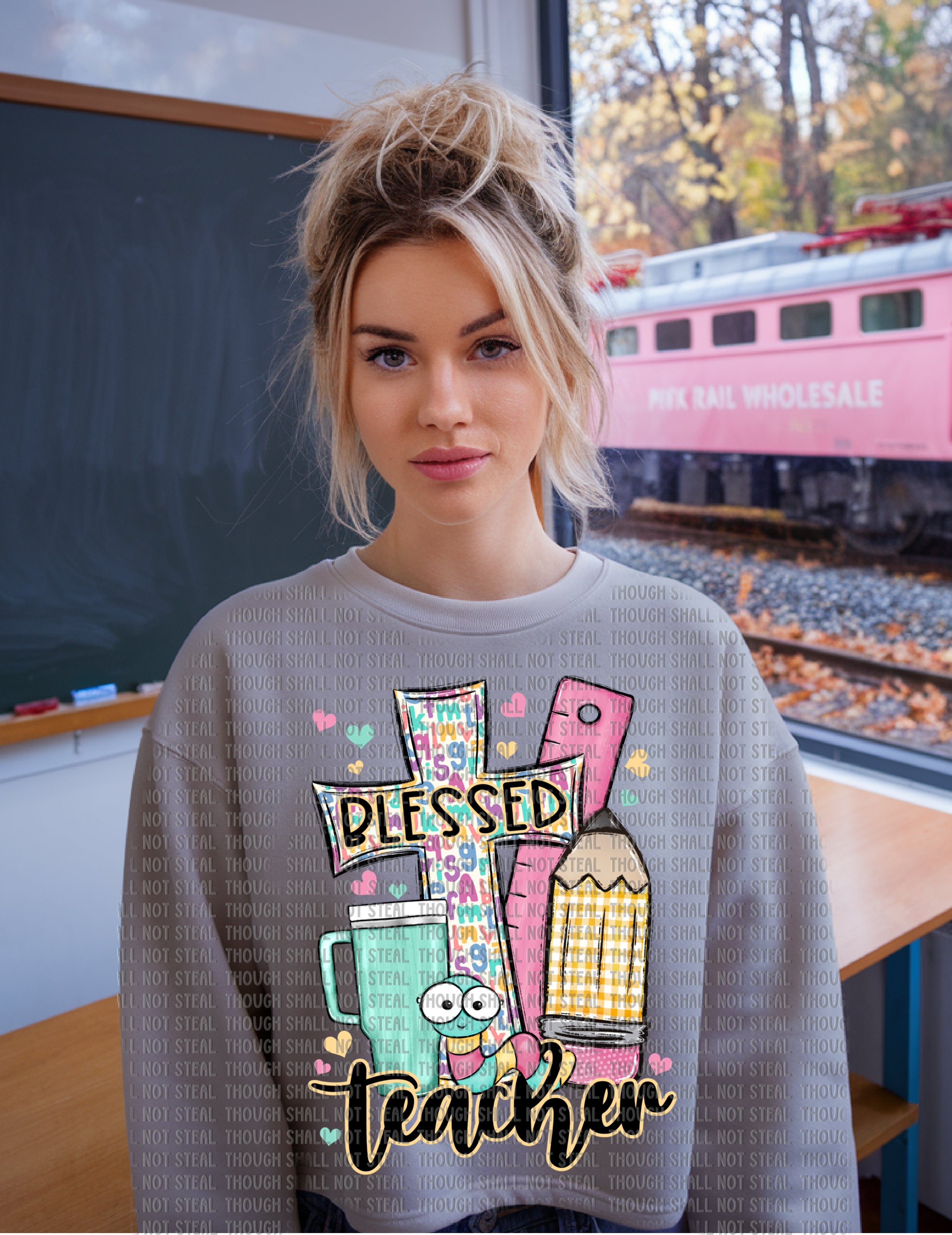 08-181 Blessed Teacher Completed Tee