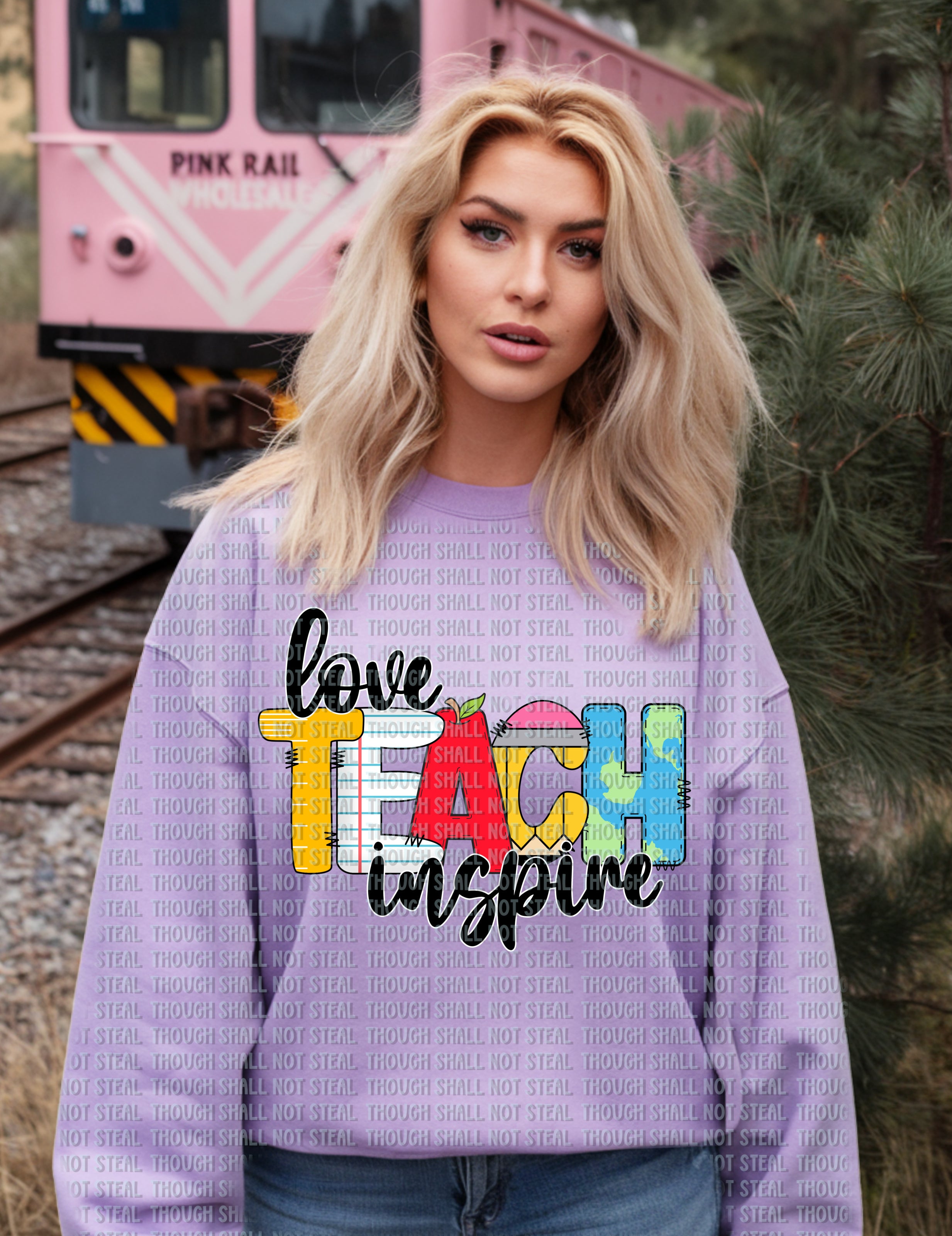 08-187 Love Teach Inspire Completed Tee