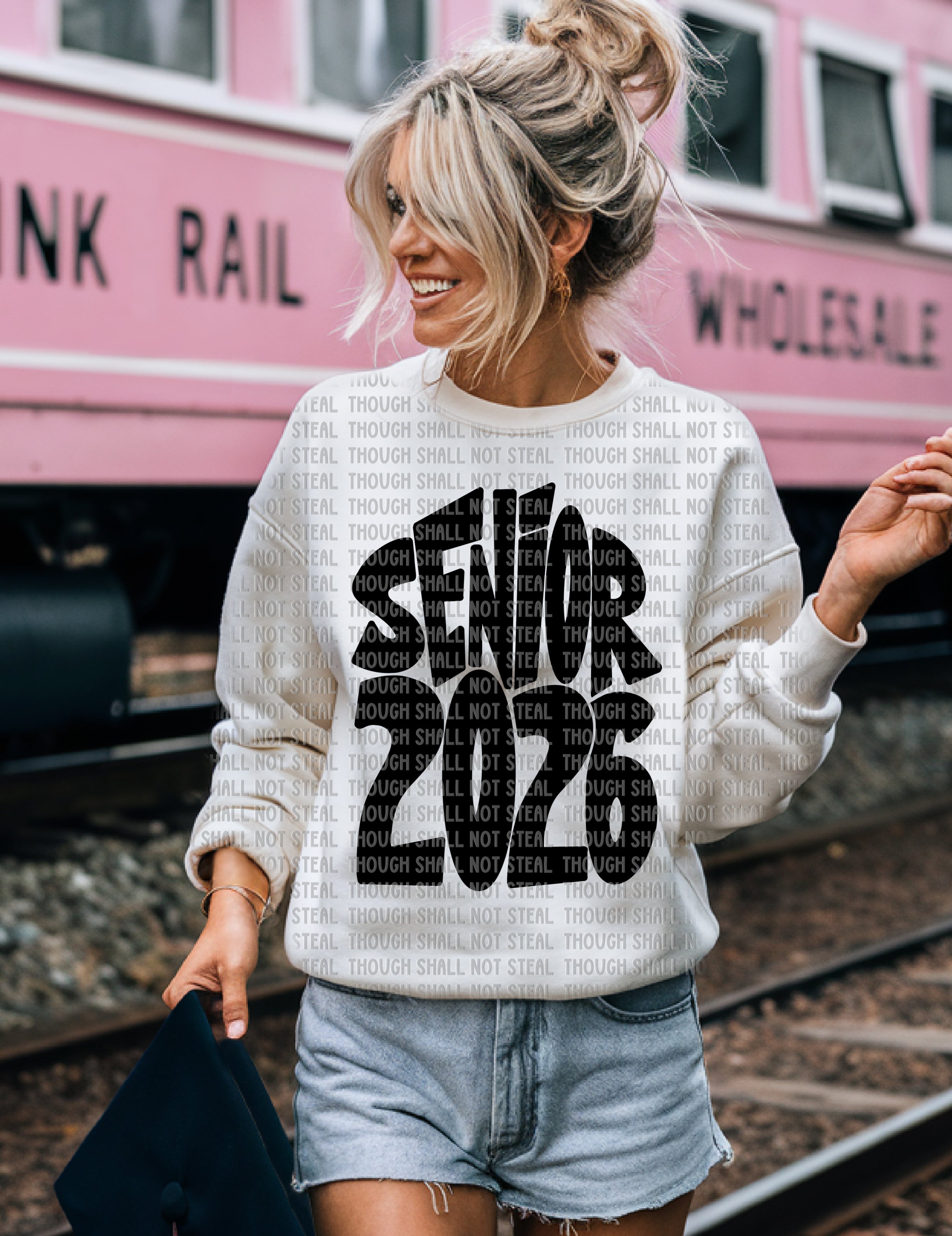08-190 Hand Lettered Senior 2026 DTF TRANSFER ONLY – Pink Rail Creations