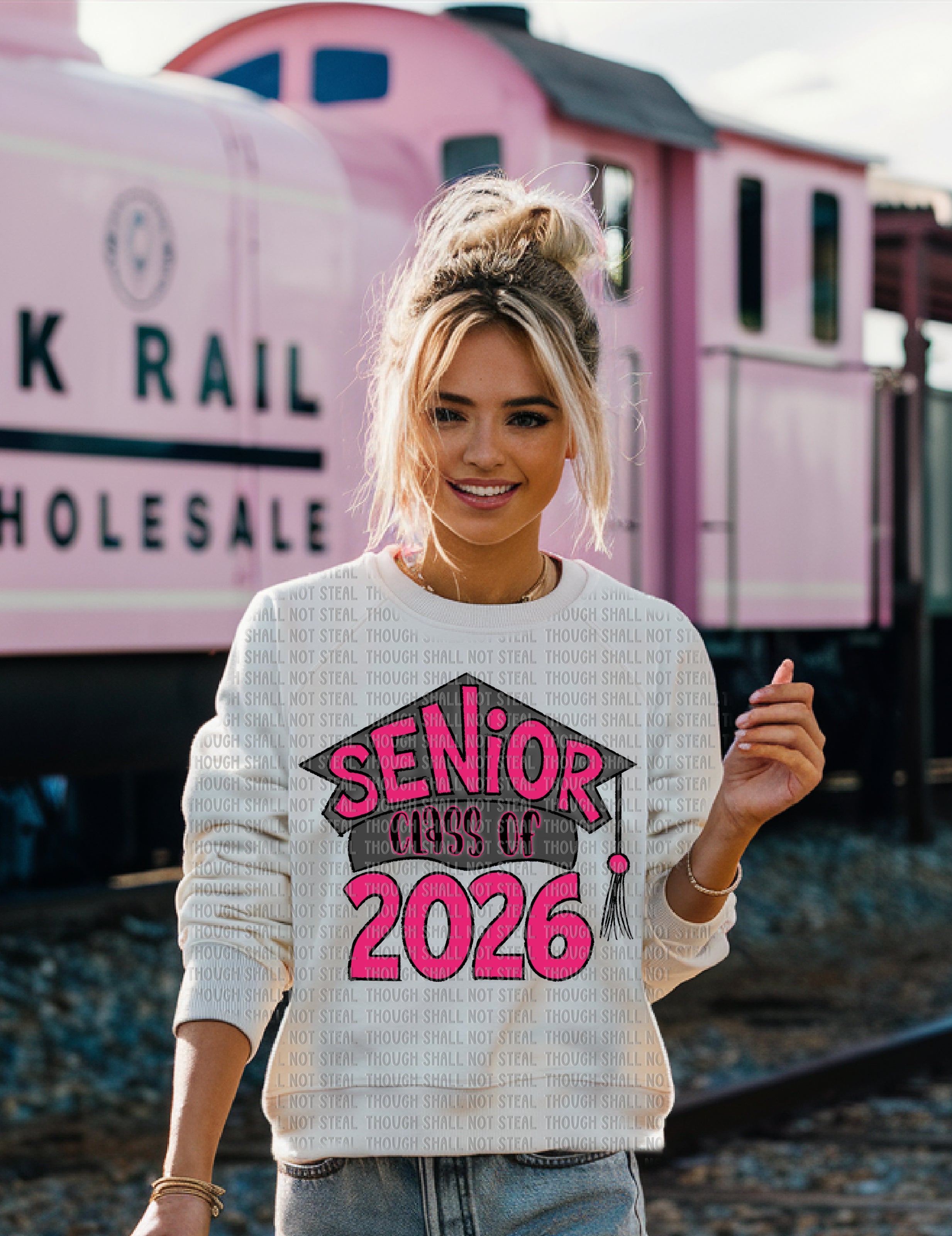 08-191 Graduation Cap Senior 2026 (1 of 2 - Choose Color) DTF TRANSFER ONLY