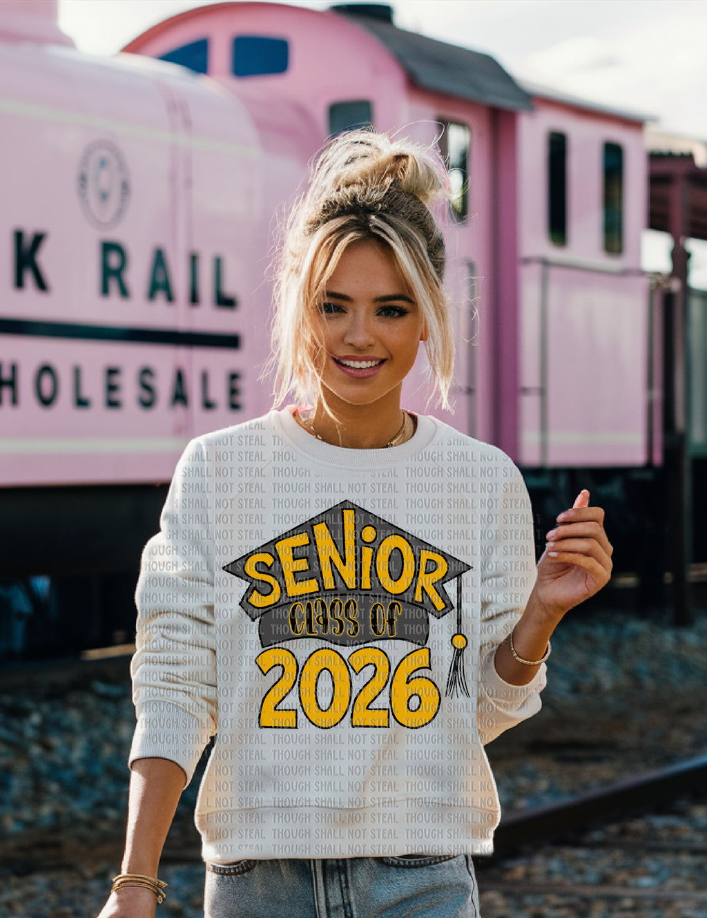 08-191 Graduation Cap Senior 2026 (2 of 2 - Choose Color) DTF TRANSFER ONLY