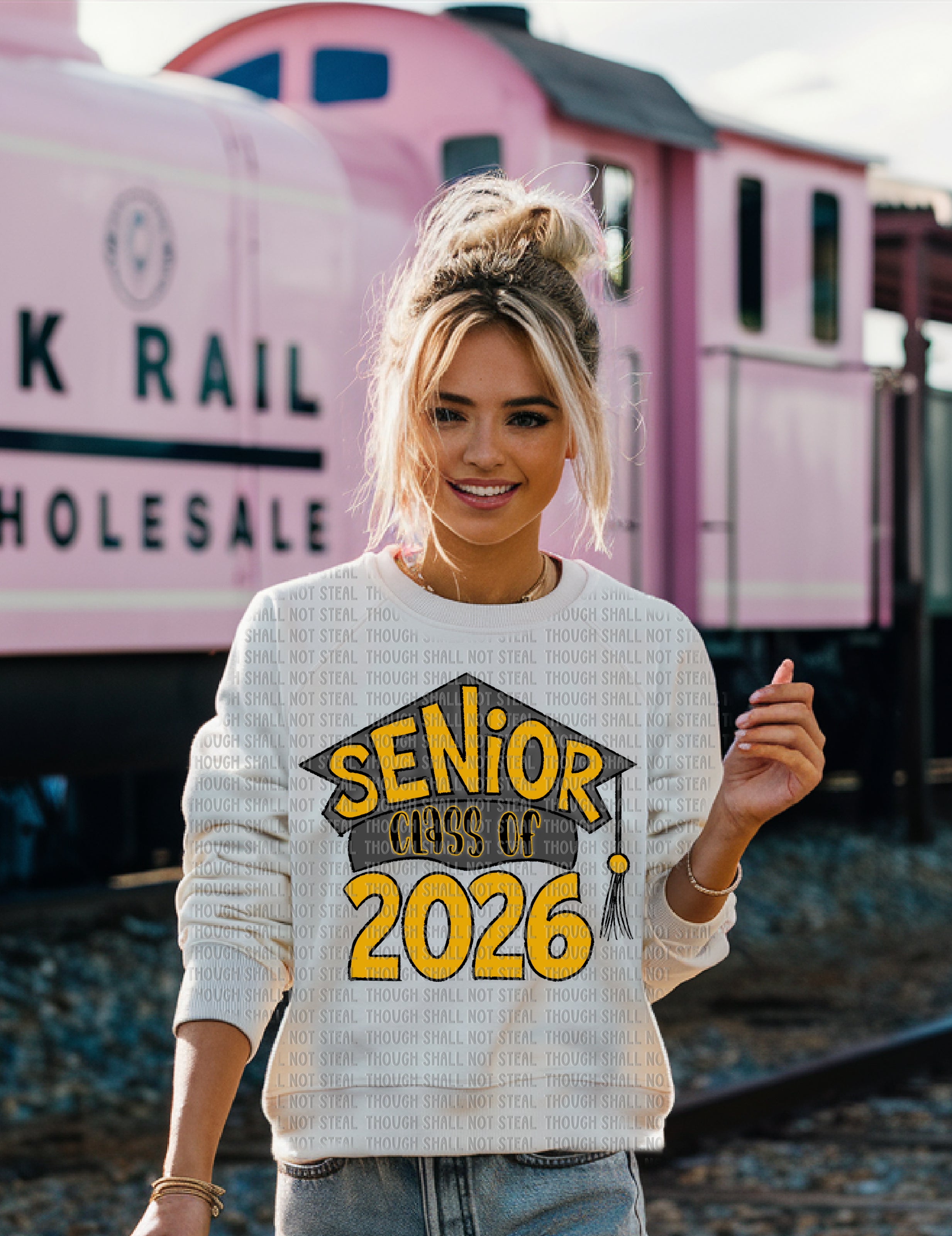 08-191 Graduation Cap Senior 2026 (2 of 2 - Choose Color) DTF TRANSFER ONLY