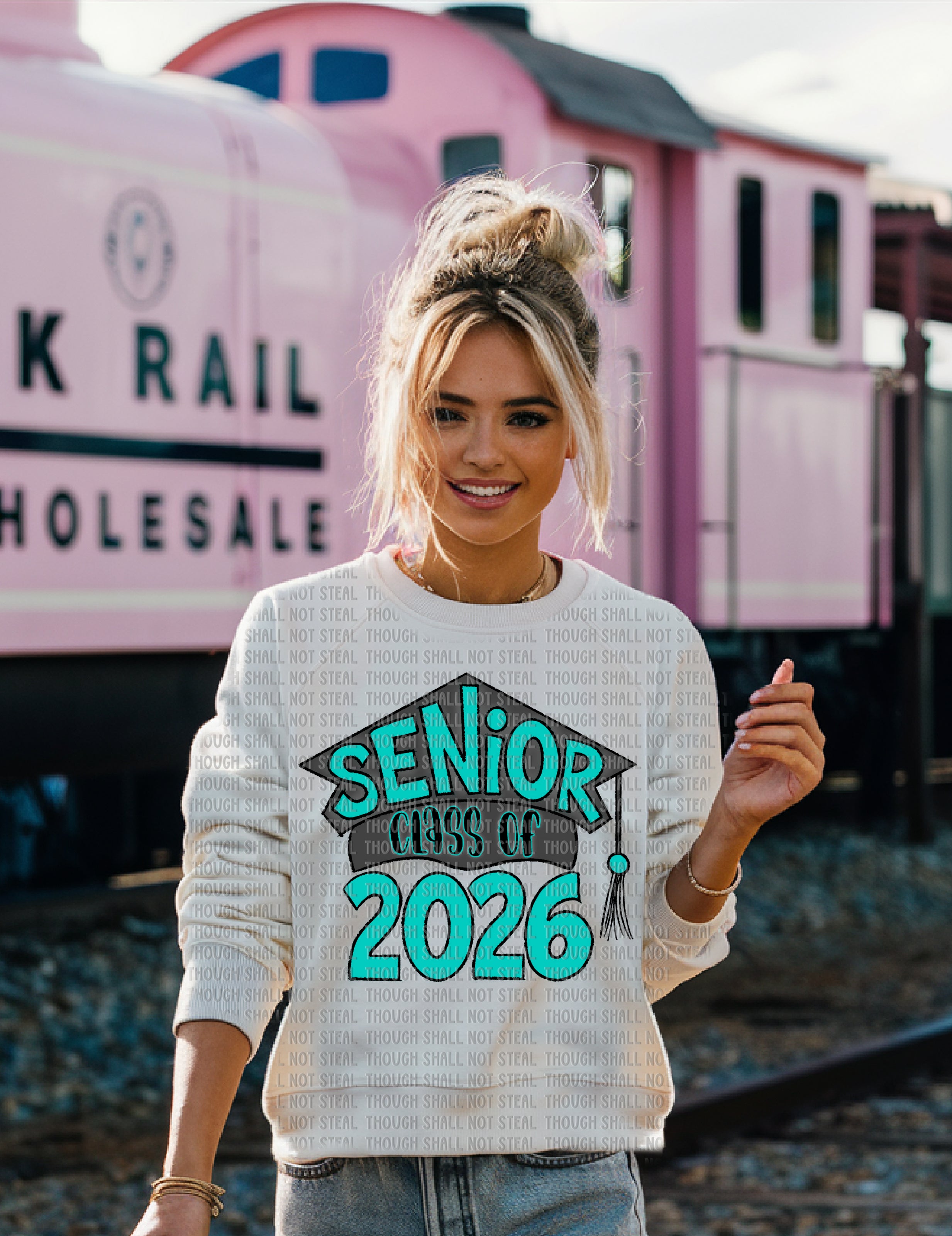 08-191 Graduation Cap Senior 2026 (2 of 2 - Choose Color) DTF TRANSFER ONLY