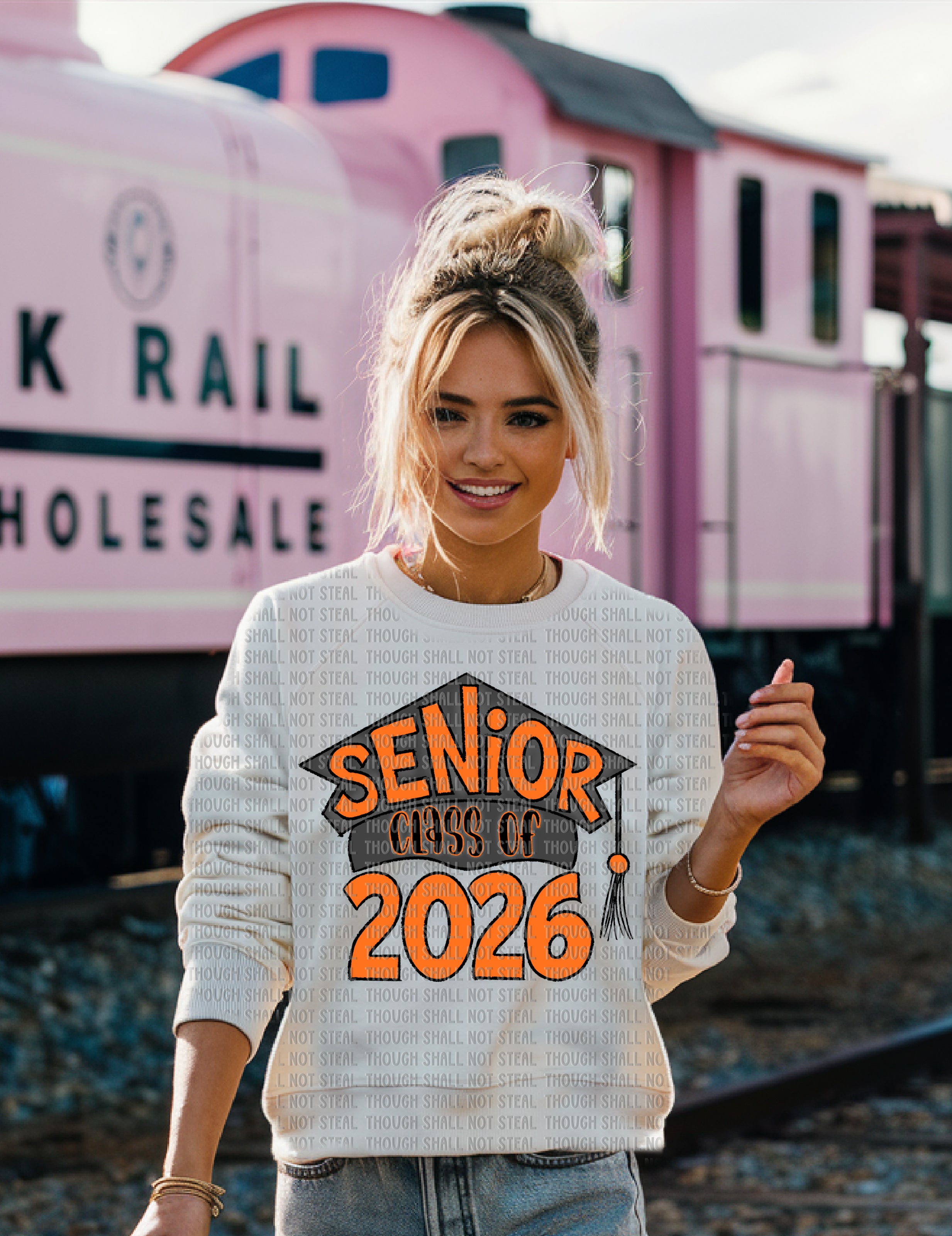 08-191 Graduation Cap Senior 2026 (2 of 2) Completed Tee