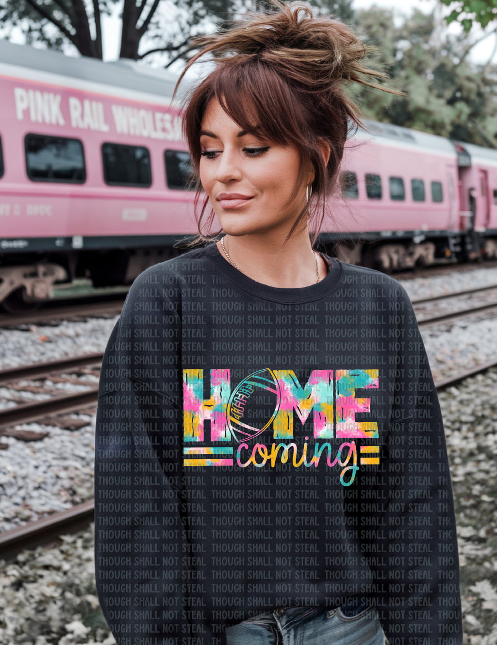 08-199 Distressed Homecoming Completed Tee